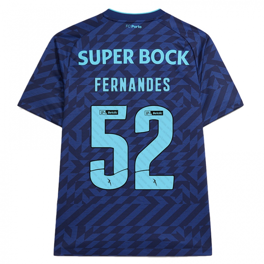 Kinder Martim Fernandes #52 Marineblau Ausweichtrikot Trikot 2024/25 T-Shirt Österreich