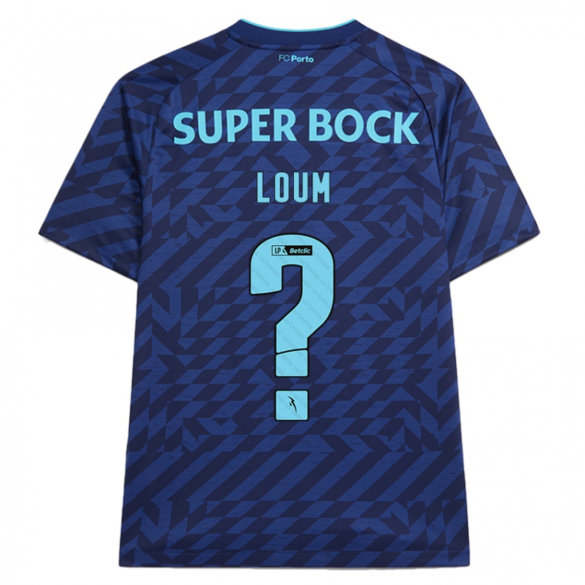 Kinder Mamadou Loum #0 Marineblau Ausweichtrikot Trikot 2024/25 T-Shirt Österreich