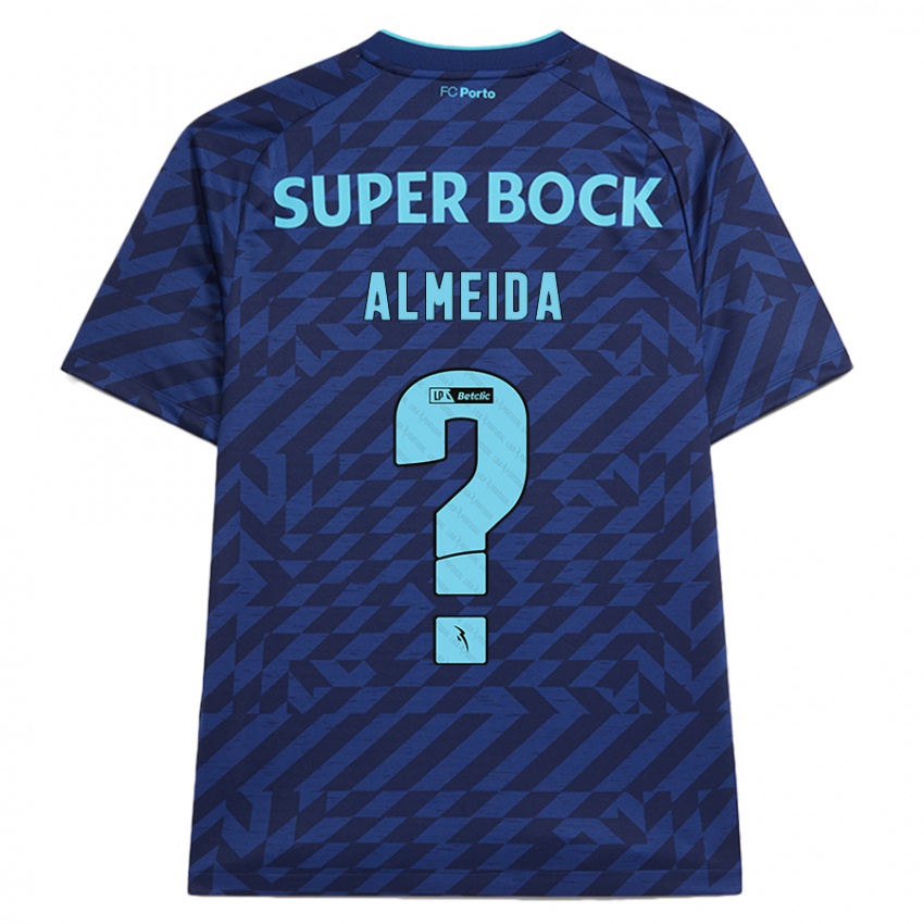 Kinder Tomé Almeida #0 Marineblau Ausweichtrikot Trikot 2024/25 T-Shirt Österreich