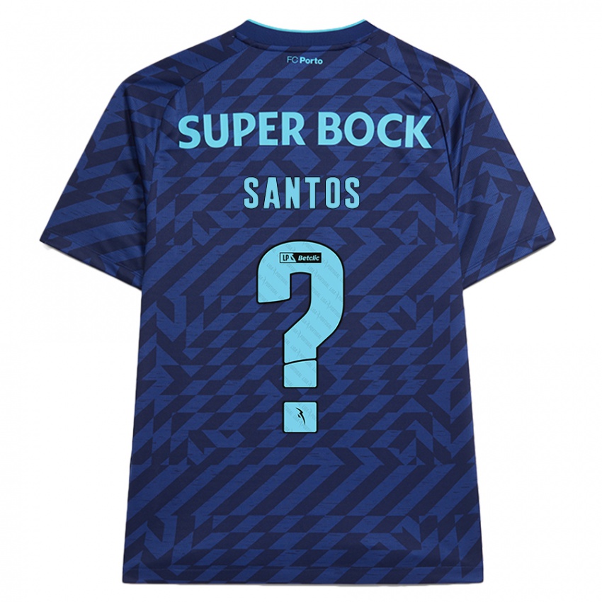 Kinder Leonardo Santos #0 Marineblau Ausweichtrikot Trikot 2024/25 T-Shirt Österreich