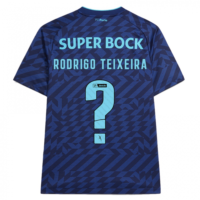 Kinder Rodrigo Teixeira #0 Marineblau Ausweichtrikot Trikot 2024/25 T-Shirt Österreich