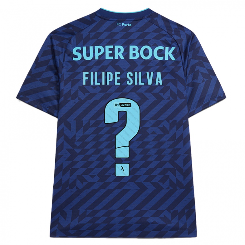 Kinder Filipe Silva #0 Marineblau Ausweichtrikot Trikot 2024/25 T-Shirt Österreich