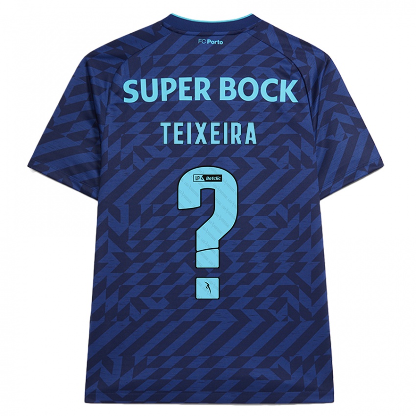 Kinder Gonçalo Teixeira #0 Marineblau Ausweichtrikot Trikot 2024/25 T-Shirt Österreich