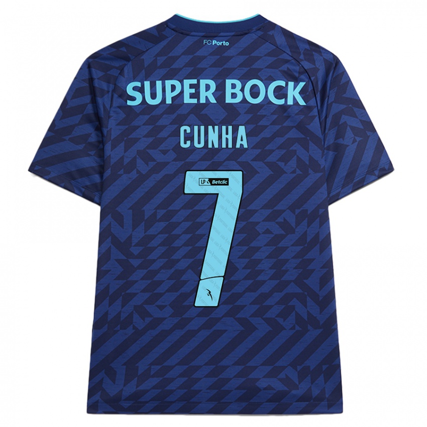 Kinder Duarte Cunha #7 Marineblau Ausweichtrikot Trikot 2024/25 T-Shirt Österreich