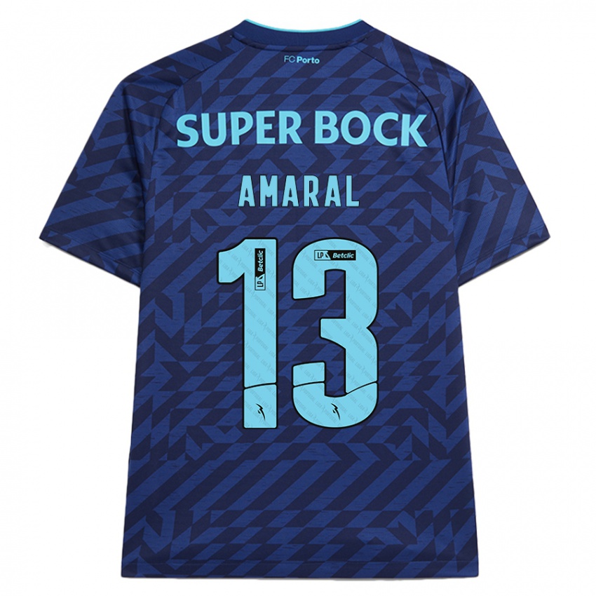 Kinder Fábio Amaral #13 Marineblau Ausweichtrikot Trikot 2024/25 T-Shirt Österreich