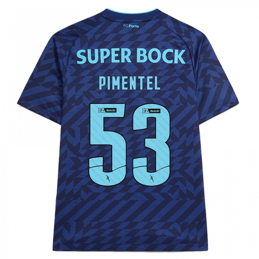 Kinder Eric Pimentel #53 Marineblau Ausweichtrikot Trikot 2024/25 T-Shirt Österreich