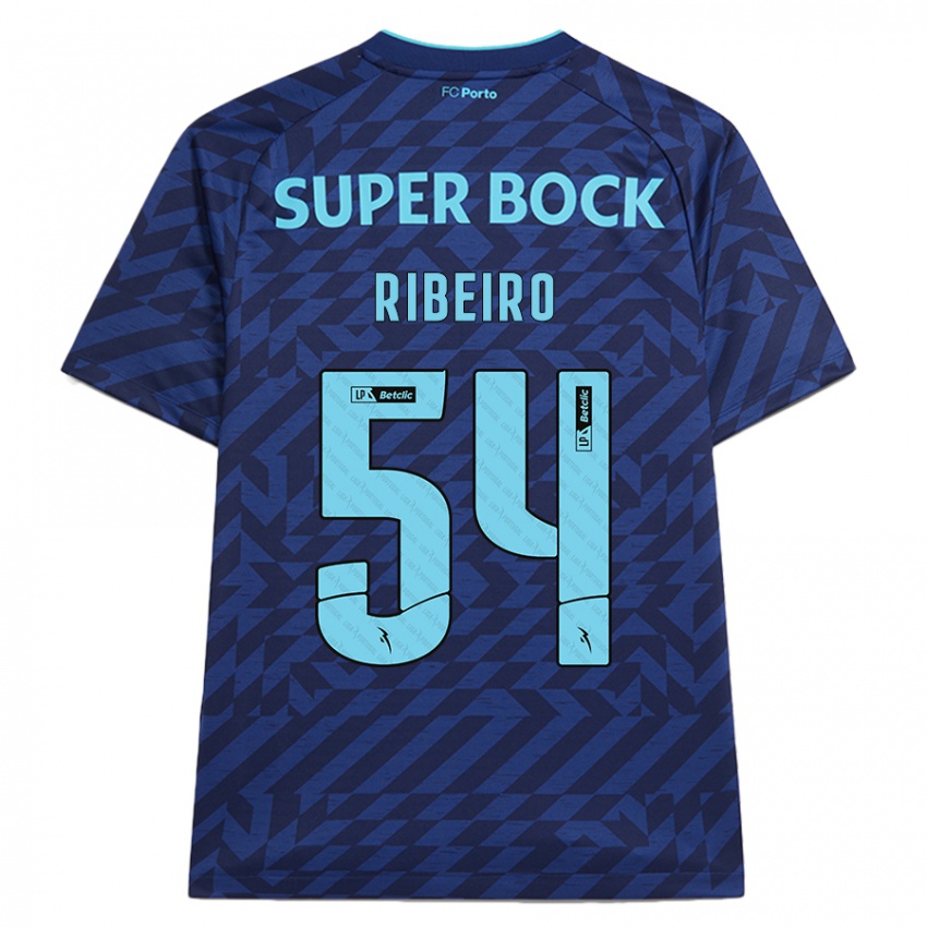 Kinder António Ribeiro #54 Marineblau Ausweichtrikot Trikot 2024/25 T-Shirt Österreich