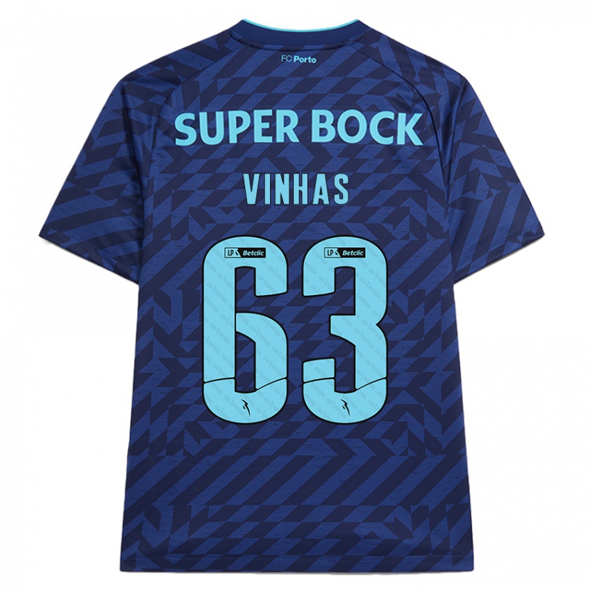 Kinder David Vinhas #63 Marineblau Ausweichtrikot Trikot 2024/25 T-Shirt Österreich