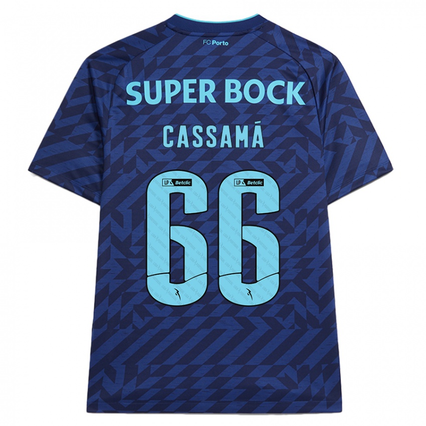 Kinder Adramane Cassamá #66 Marineblau Ausweichtrikot Trikot 2024/25 T-Shirt Österreich