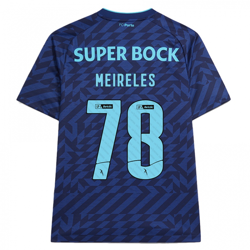 Kinder Jorge Meireles #78 Marineblau Ausweichtrikot Trikot 2024/25 T-Shirt Österreich