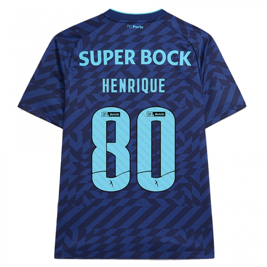 Kinder Kaio Henrique #80 Marineblau Ausweichtrikot Trikot 2024/25 T-Shirt Österreich