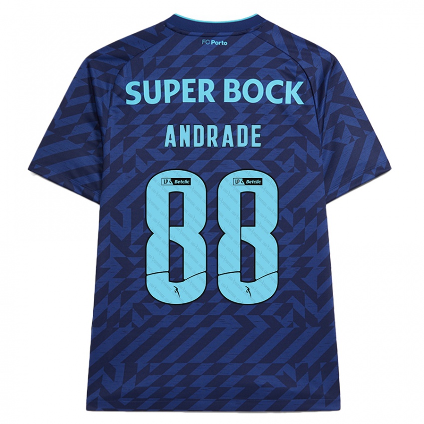 Kinder Domingos Andrade #88 Marineblau Ausweichtrikot Trikot 2024/25 T-Shirt Österreich