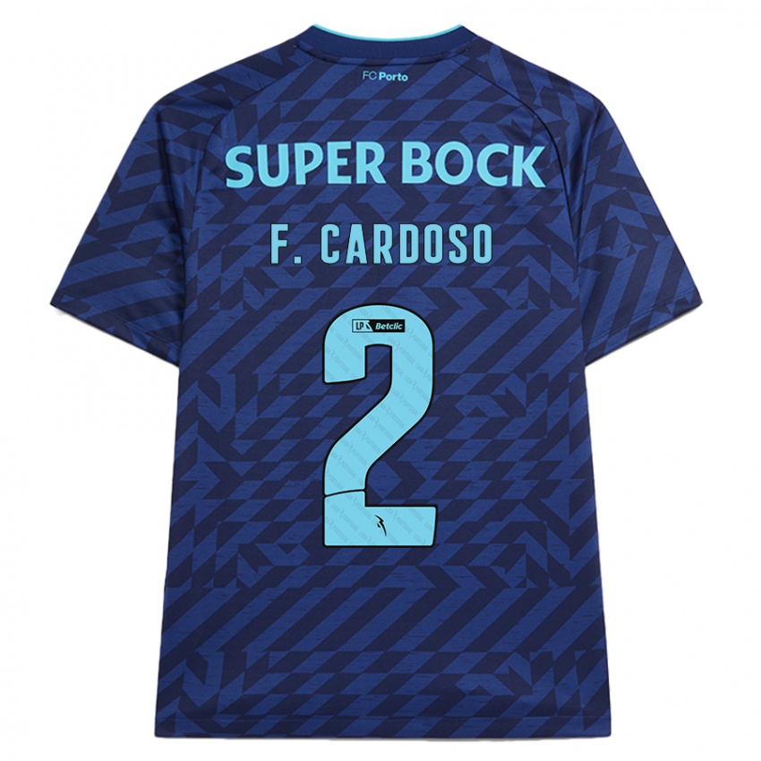 Kinder Fábio Cardoso #2 Marineblau Ausweichtrikot Trikot 2024/25 T-Shirt Österreich