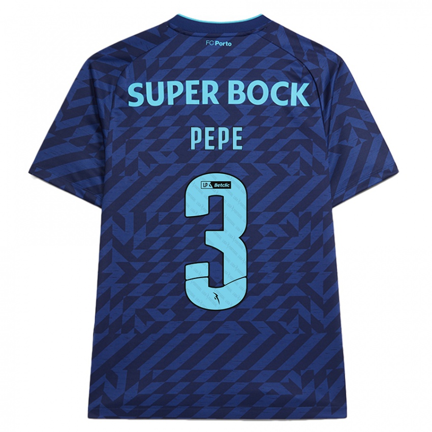 Kinder Pepe #3 Marineblau Ausweichtrikot Trikot 2024/25 T-Shirt Österreich