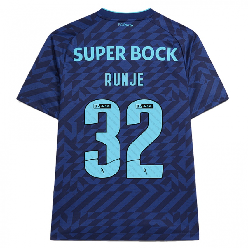 Kinder Roko Runje #32 Marineblau Ausweichtrikot Trikot 2024/25 T-Shirt Österreich