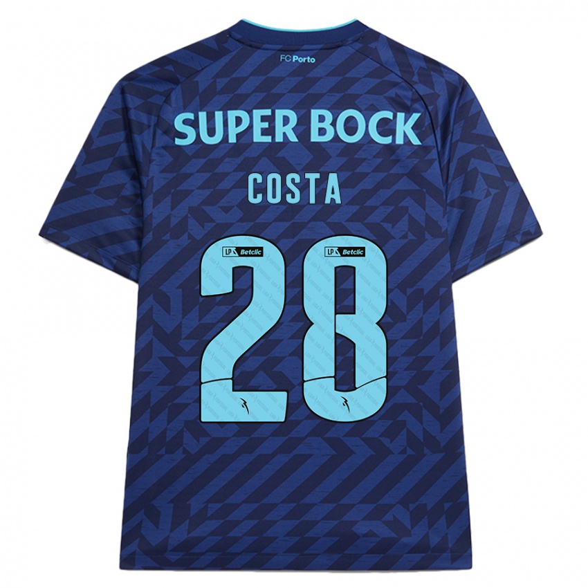 Kinder Bruno Costa #28 Marineblau Ausweichtrikot Trikot 2024/25 T-Shirt Österreich