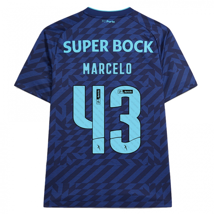 Kinder Joao Marcelo #43 Marineblau Ausweichtrikot Trikot 2024/25 T-Shirt Österreich