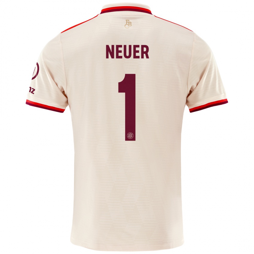 Kinder Manuel Neuer #1 Leinen Ausweichtrikot Trikot 2024/25 T-Shirt Österreich