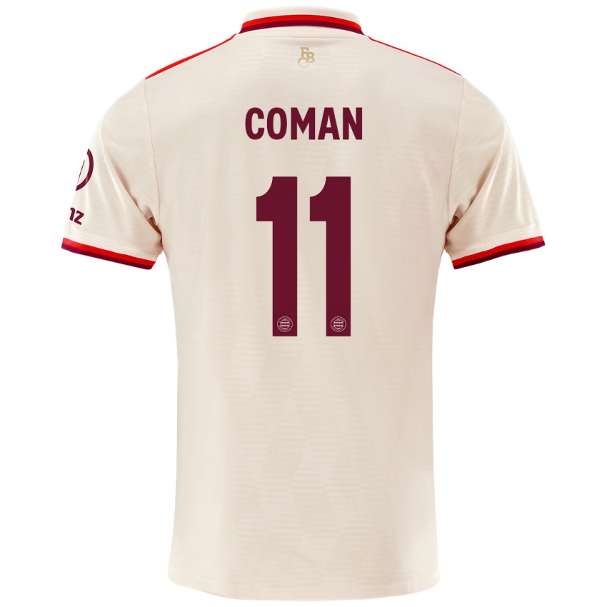 Kinder Kingsley Coman #11 Leinen Ausweichtrikot Trikot 2024/25 T-Shirt Österreich