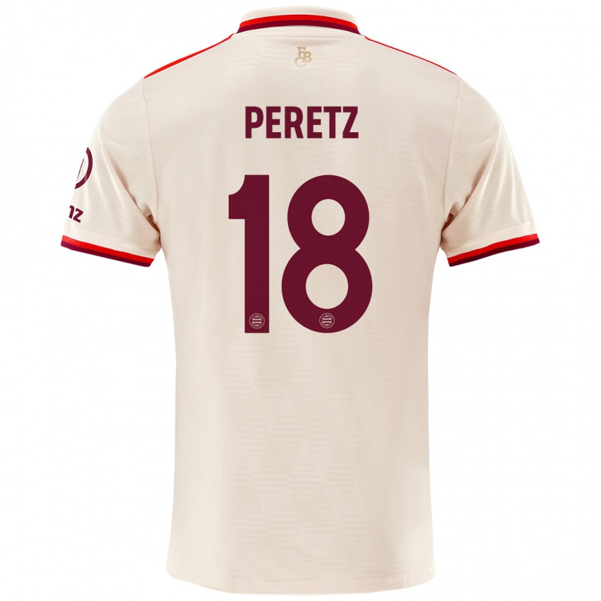 Kinder Daniel Peretz #18 Leinen Ausweichtrikot Trikot 2024/25 T-Shirt Österreich