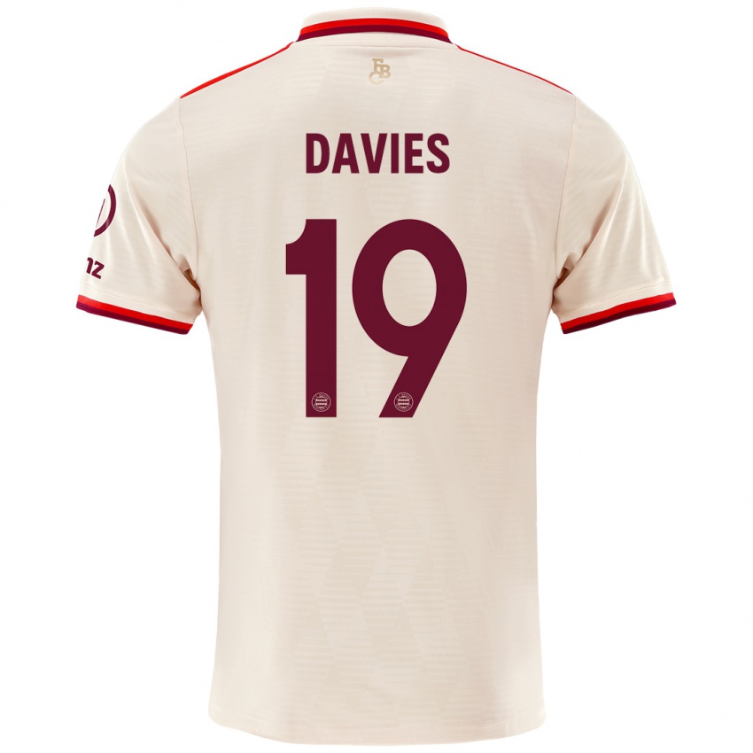 Kinder Alphonso Davies #19 Leinen Ausweichtrikot Trikot 2024/25 T-Shirt Österreich