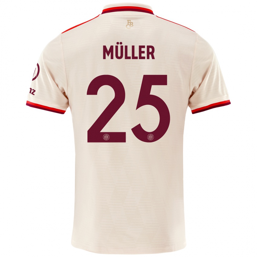 Kinder Thomas Muller #25 Leinen Ausweichtrikot Trikot 2024/25 T-Shirt Österreich