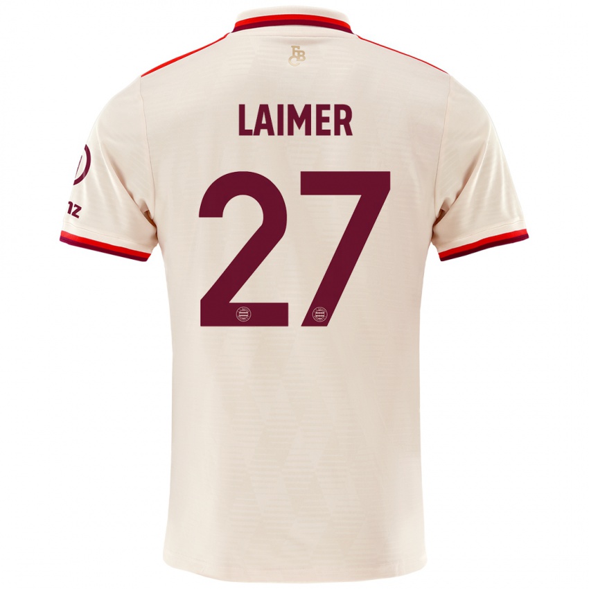 Kinder Konrad Laimer #27 Leinen Ausweichtrikot Trikot 2024/25 T-Shirt Österreich