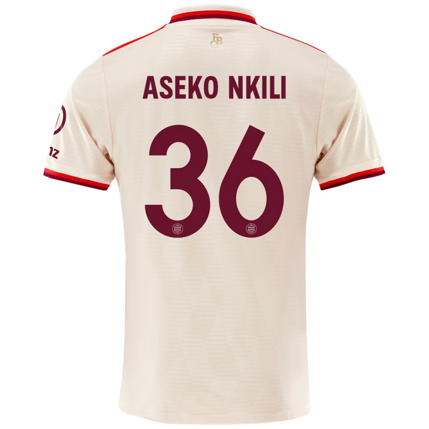 Kinder Noel Aseko Nkili #36 Leinen Ausweichtrikot Trikot 2024/25 T-Shirt Österreich