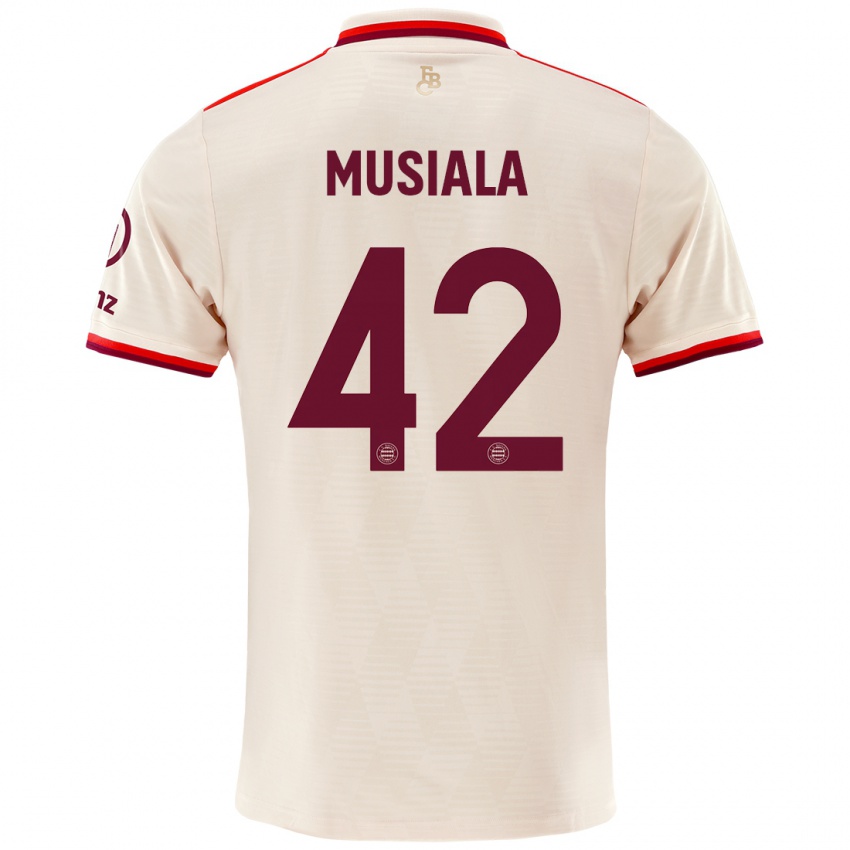 Kinder Jamal Musiala #42 Leinen Ausweichtrikot Trikot 2024/25 T-Shirt Österreich