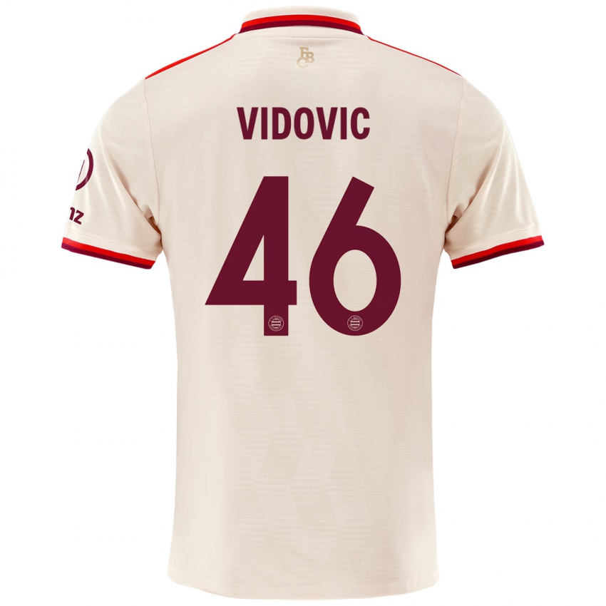 Kinder Gabriel Vidovic #46 Leinen Ausweichtrikot Trikot 2024/25 T-Shirt Österreich