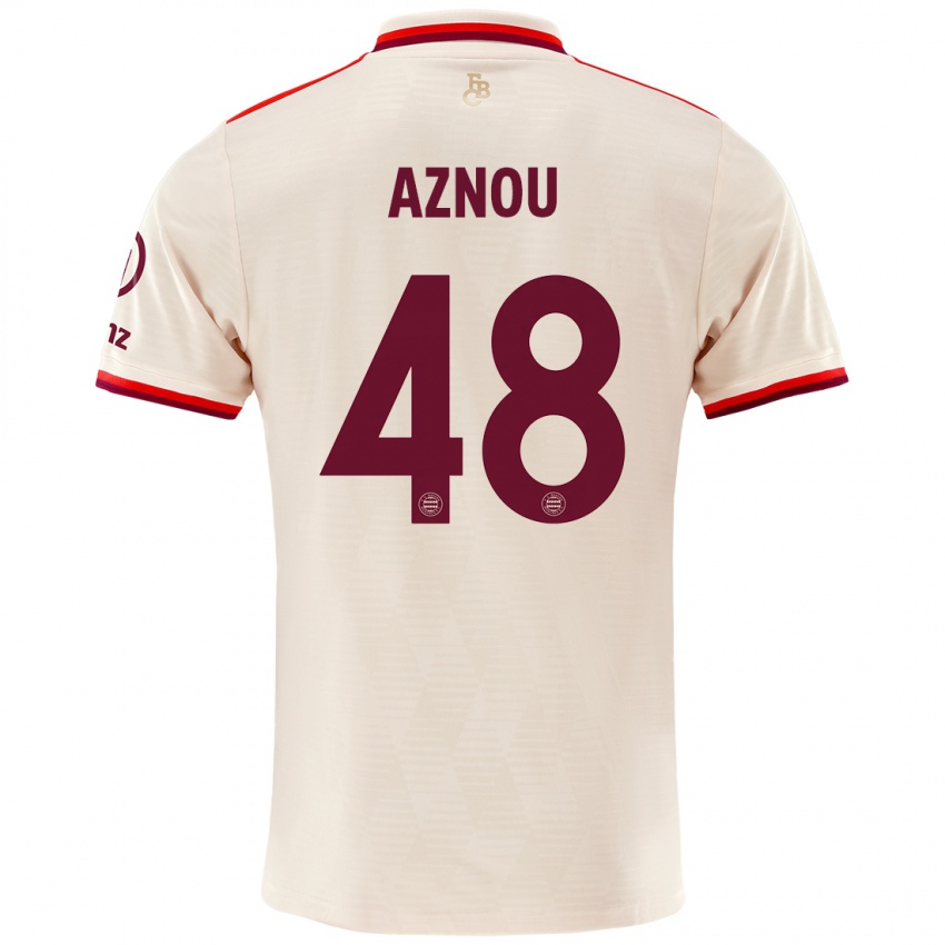 Kinder Adam Aznou #48 Leinen Ausweichtrikot Trikot 2024/25 T-Shirt Österreich