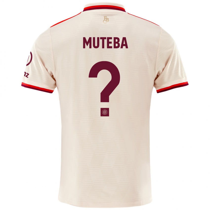 Kinder Elias Muteba #0 Leinen Ausweichtrikot Trikot 2024/25 T-Shirt Österreich