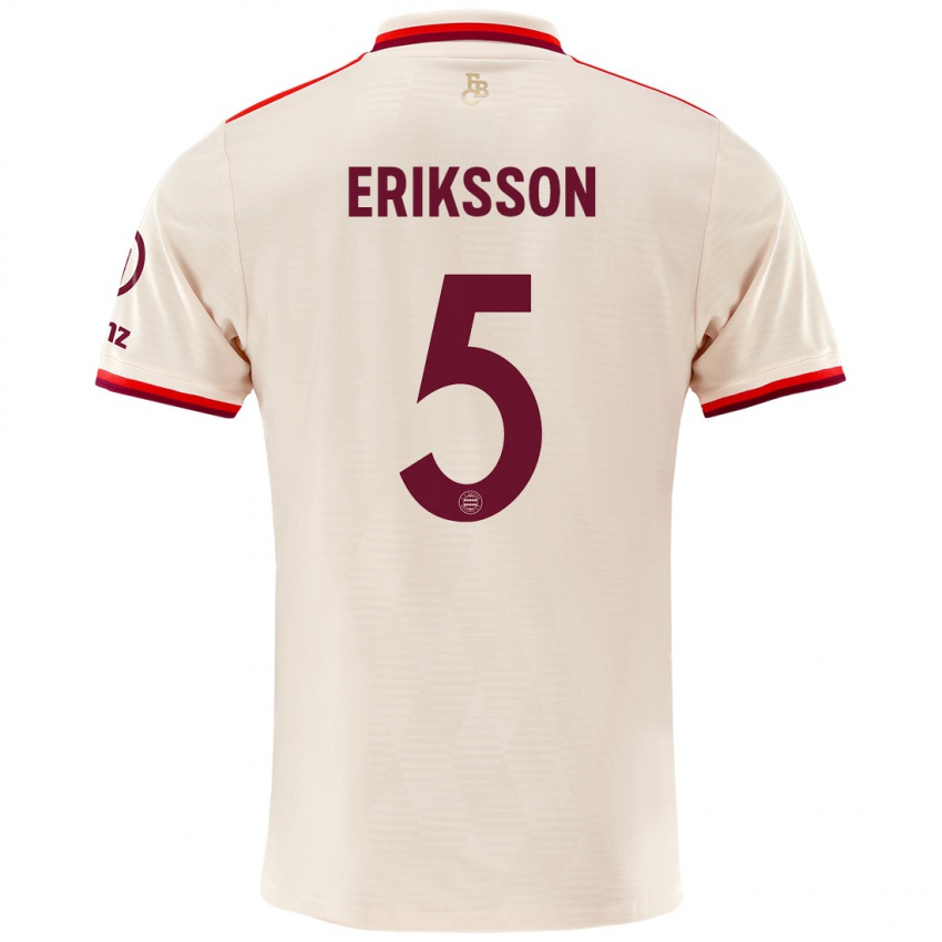 Kinder Magdalena Eriksson #5 Leinen Ausweichtrikot Trikot 2024/25 T-Shirt Österreich