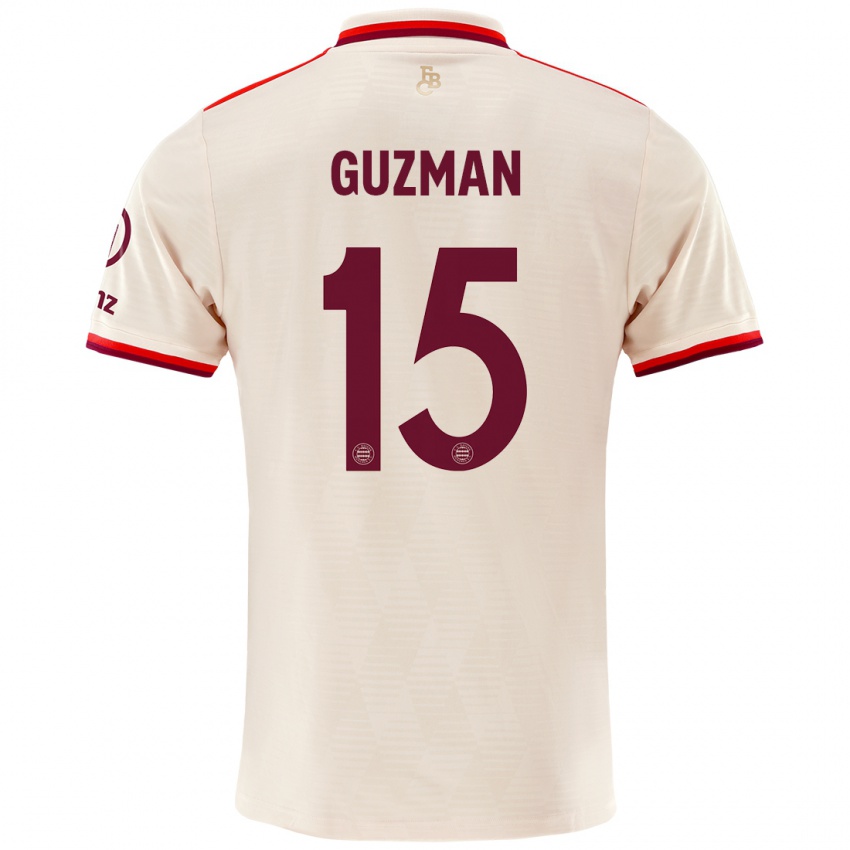 Kinder Ana María Guzmán #15 Leinen Ausweichtrikot Trikot 2024/25 T-Shirt Österreich