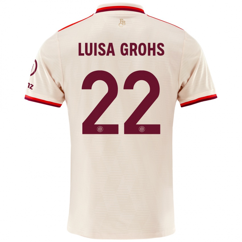 Kinder Maria Luisa Grohs #22 Leinen Ausweichtrikot Trikot 2024/25 T-Shirt Österreich