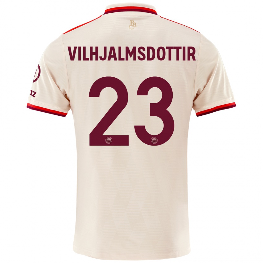 Kinder Karolina Lea Vilhjalmsdottir #23 Leinen Ausweichtrikot Trikot 2024/25 T-Shirt Österreich