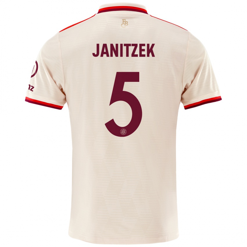 Kinder Justin Janitzek #5 Leinen Ausweichtrikot Trikot 2024/25 T-Shirt Österreich