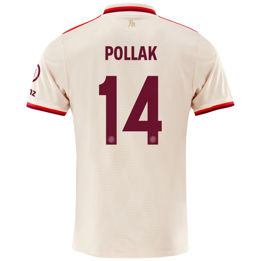 Kinder Florian Pollak #14 Leinen Ausweichtrikot Trikot 2024/25 T-Shirt Österreich