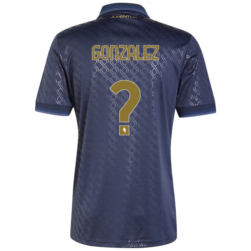 Kinder Facundo González #0 Marineblau Ausweichtrikot Trikot 2024/25 T-Shirt Österreich