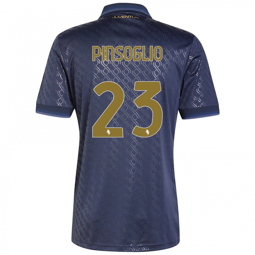 Kinder Carlo Pinsoglio #23 Marineblau Ausweichtrikot Trikot 2024/25 T-Shirt Österreich