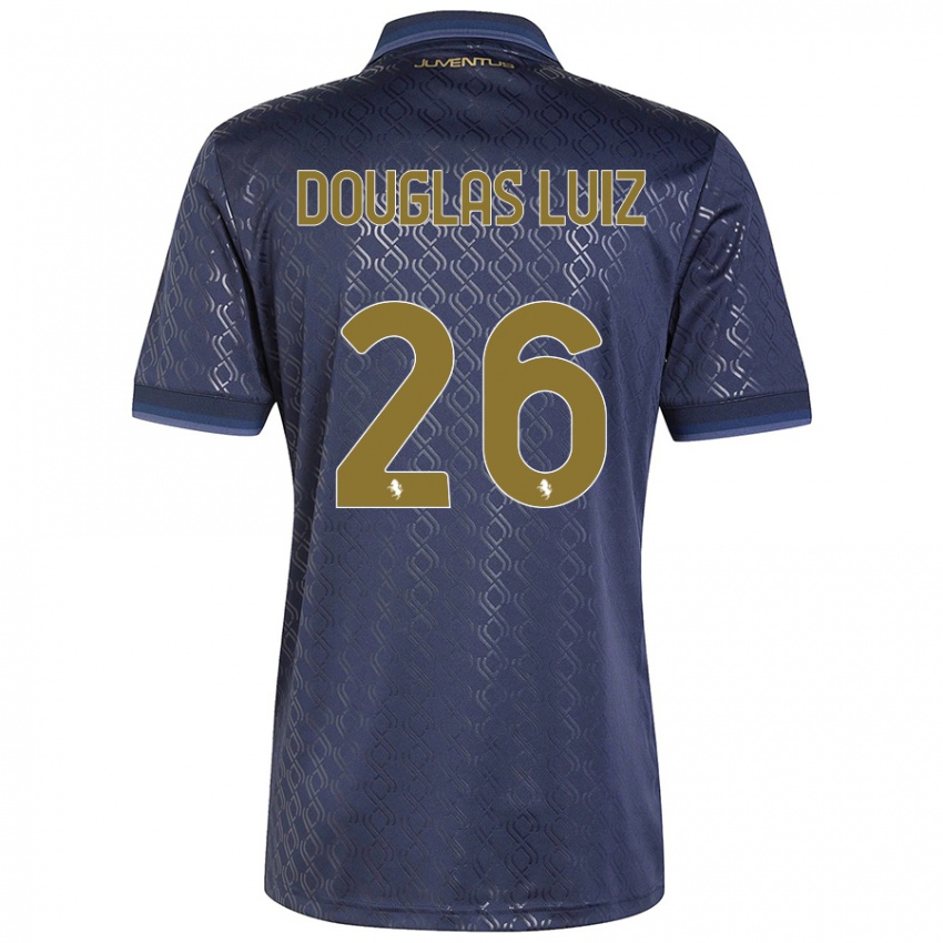 Kinder Douglas Luiz #26 Marineblau Ausweichtrikot Trikot 2024/25 T-Shirt Österreich