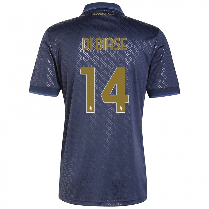 Kinder Gianmarco Di Biase #14 Marineblau Ausweichtrikot Trikot 2024/25 T-Shirt Österreich