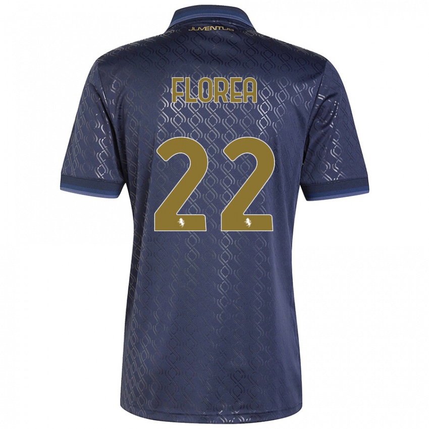 Kinder Andrei Florea #22 Marineblau Ausweichtrikot Trikot 2024/25 T-Shirt Österreich