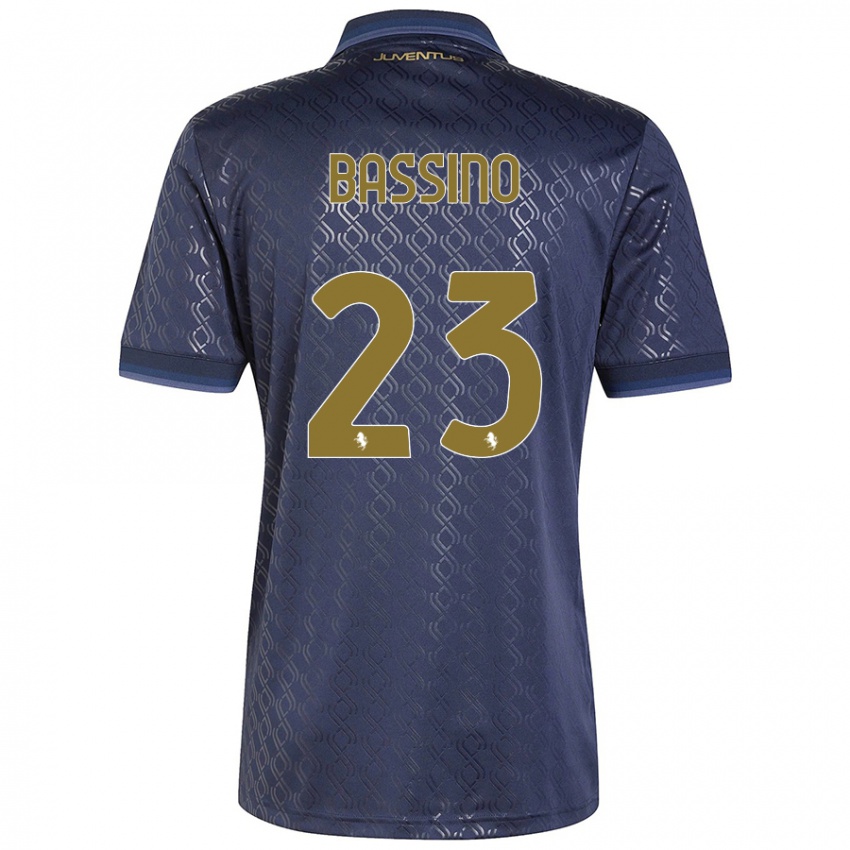 Kinder Alessandro Bassino #23 Marineblau Ausweichtrikot Trikot 2024/25 T-Shirt Österreich