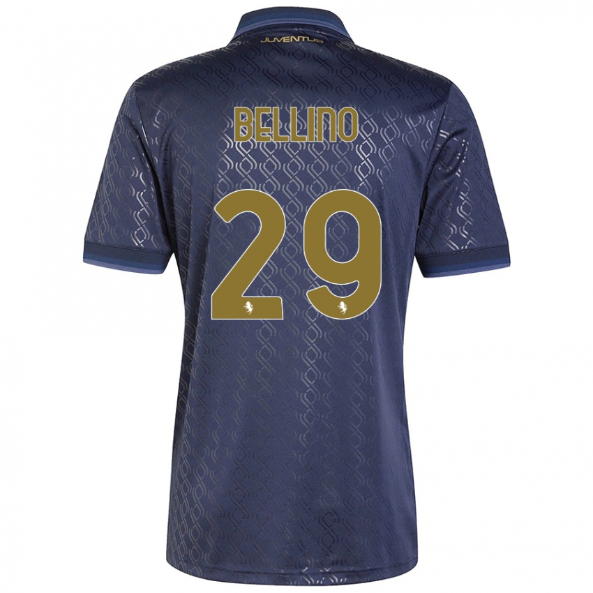 Kinder Filippo Bellino #29 Marineblau Ausweichtrikot Trikot 2024/25 T-Shirt Österreich