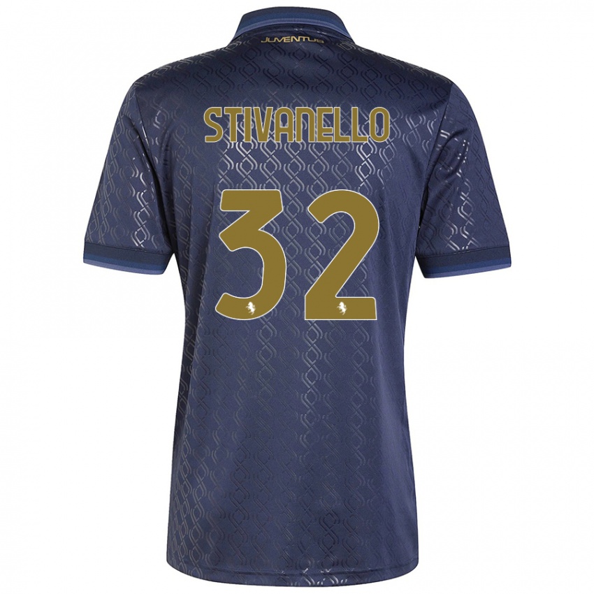 Kinder Riccardo Stivanello #32 Marineblau Ausweichtrikot Trikot 2024/25 T-Shirt Österreich