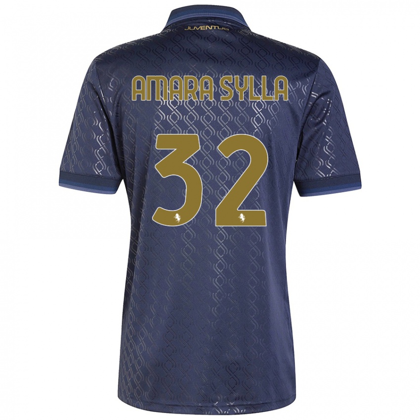 Kinder Idris Amara Sylla #32 Marineblau Ausweichtrikot Trikot 2024/25 T-Shirt Österreich