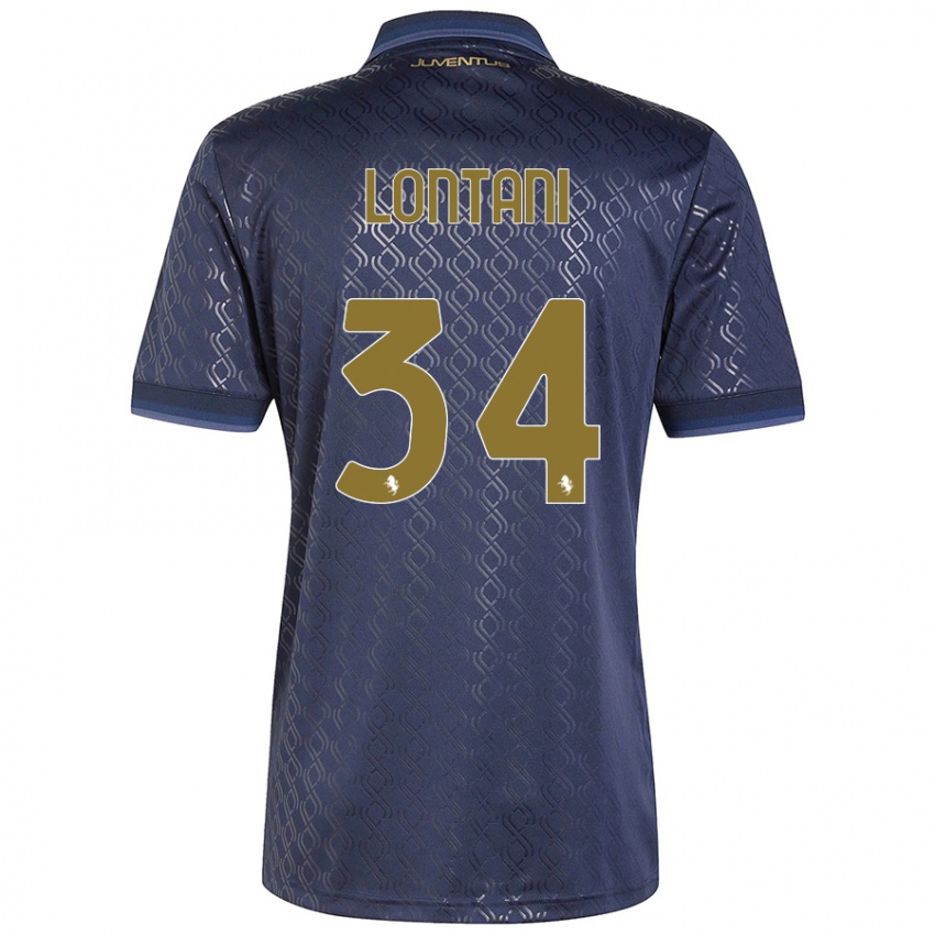 Kinder Matteo Lontani #34 Marineblau Ausweichtrikot Trikot 2024/25 T-Shirt Österreich