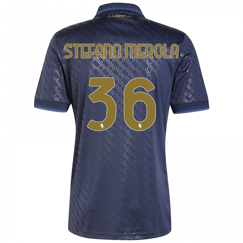 Kinder Antonio Stefano Merola #36 Marineblau Ausweichtrikot Trikot 2024/25 T-Shirt Österreich