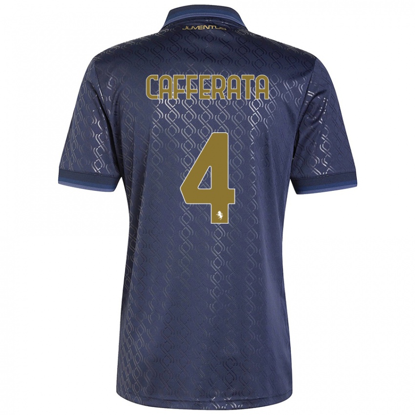 Kinder Federica Cafferata #4 Marineblau Ausweichtrikot Trikot 2024/25 T-Shirt Österreich